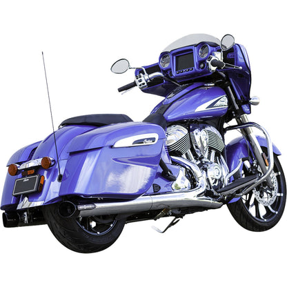 S&S Cycle Broadhead Slip-On Mufflers - with Slash-Cut End Caps - Chrome 550-1076_1138953