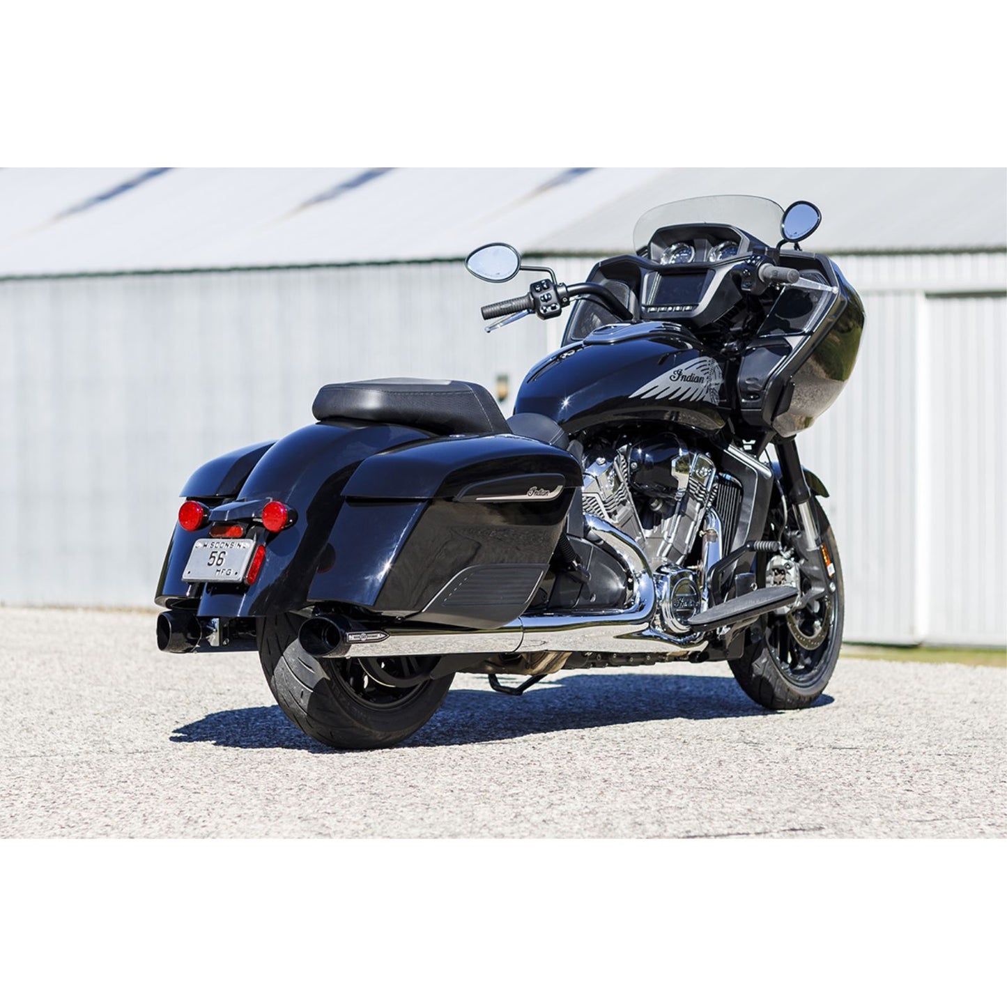 S&S Cycle Broadhead Slip-On Mufflers - with Slash-Cut End Caps - Chrome 550-1076_1138954