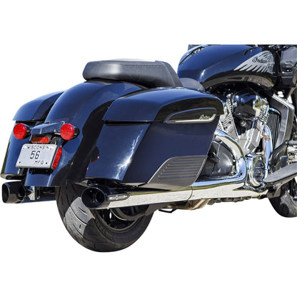 S&S Cycle Broadhead Slip-On Mufflers - with Slash-Cut End Caps - Chrome 550-1076_1138956