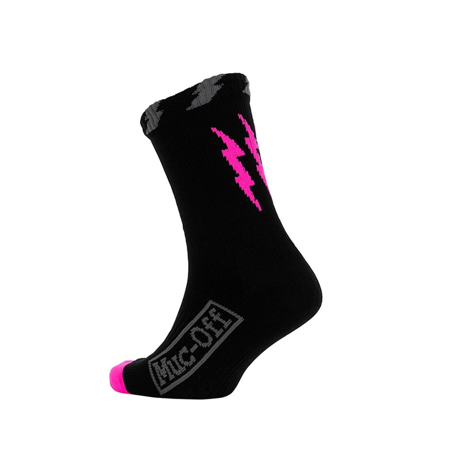 Muc-Off Waterproof Socks - Black/Pink - L/XL - Pair [MPN: 20890]_1130621