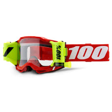 100% Accuri 2 Forecast Goggles - Neon Red - Clear 50017-00004_1106002