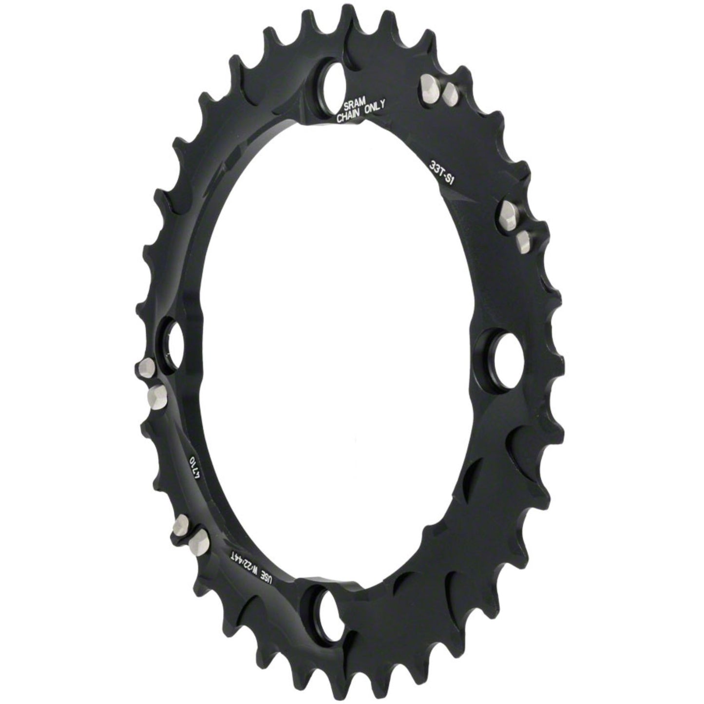 SRAM Middle Chainring - 33T BCD 104mm - Aluminum - Black [MPN: 11.6215.188.290]_1185912