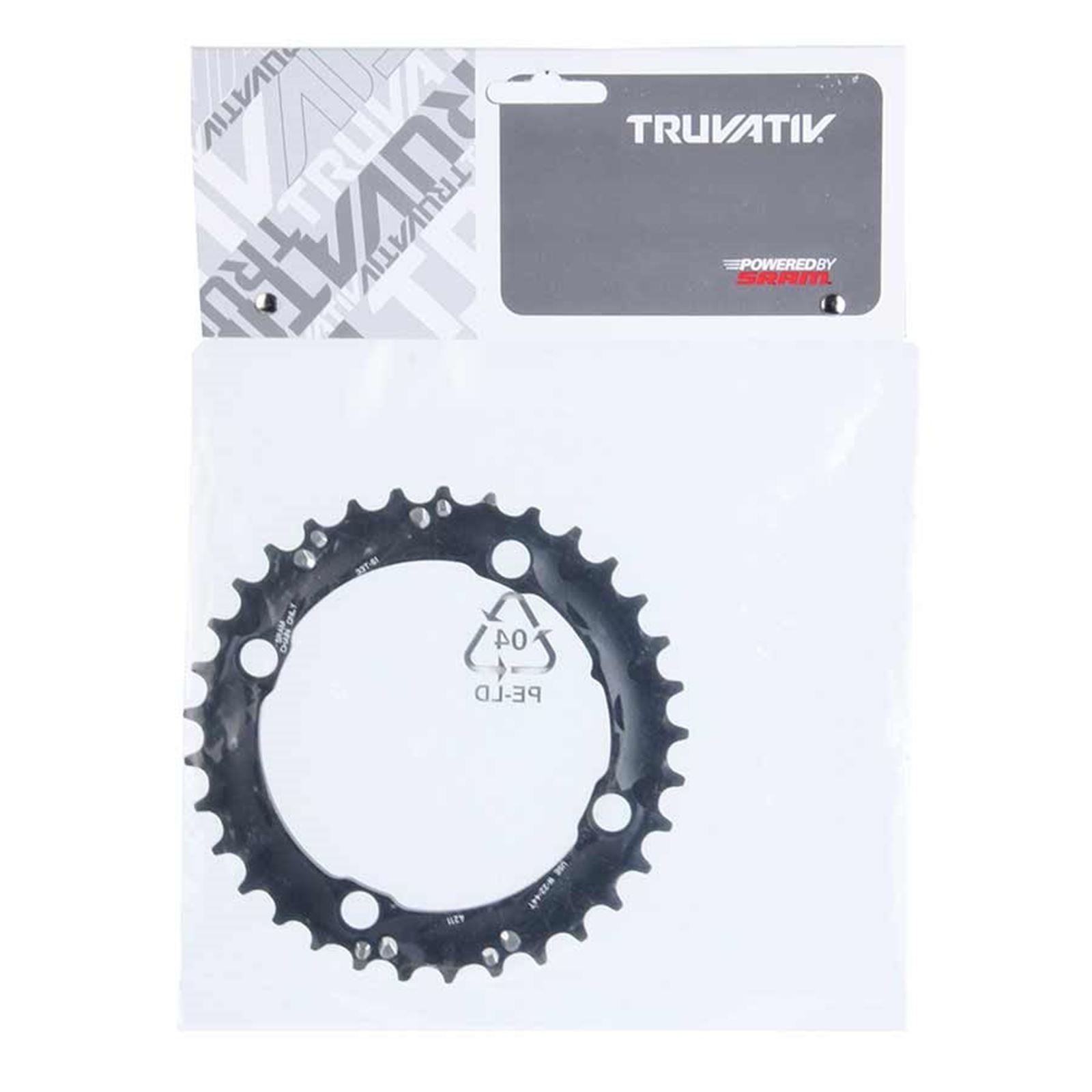 SRAM Middle Chainring - 33T BCD 104mm - Aluminum - Black [MPN: 11.6215.188.290]_1107087