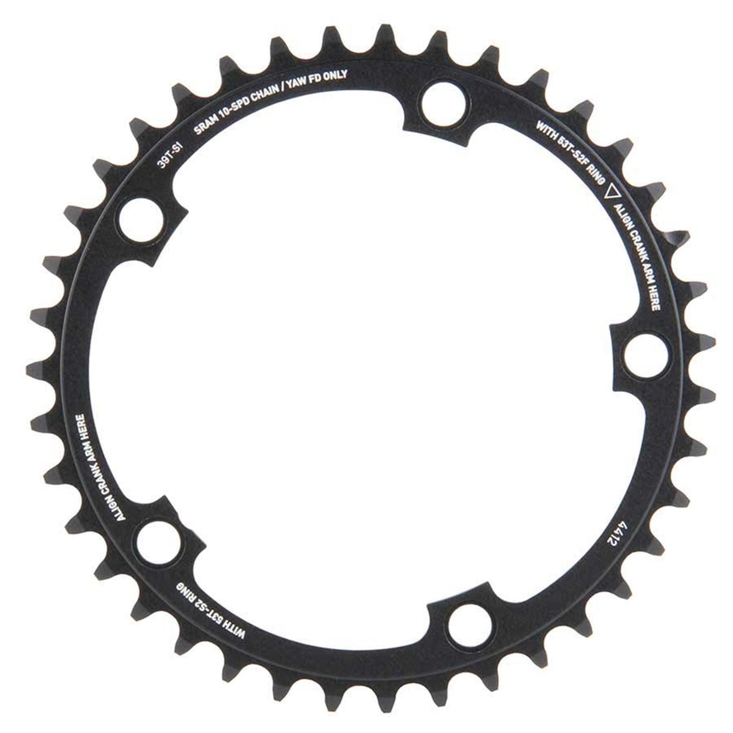 SRAM Inner Chainring - 39T BCD 130mm - Aluminum - Black [MPN: 11.6218.000.001]_1107093