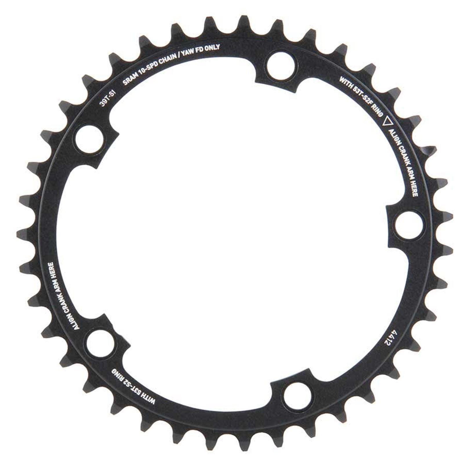 SRAM Inner Chainring - 39T BCD 130mm - Aluminum - Black [MPN: 11.6218.000.001]_1107093