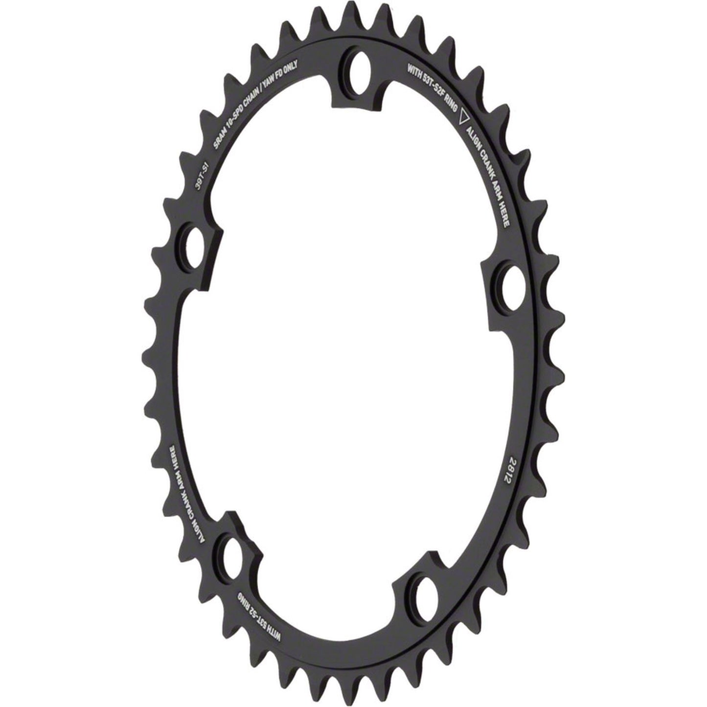 SRAM Inner Chainring - 39T BCD 130mm - Aluminum - Black [MPN: 11.6218.000.001]_1184066