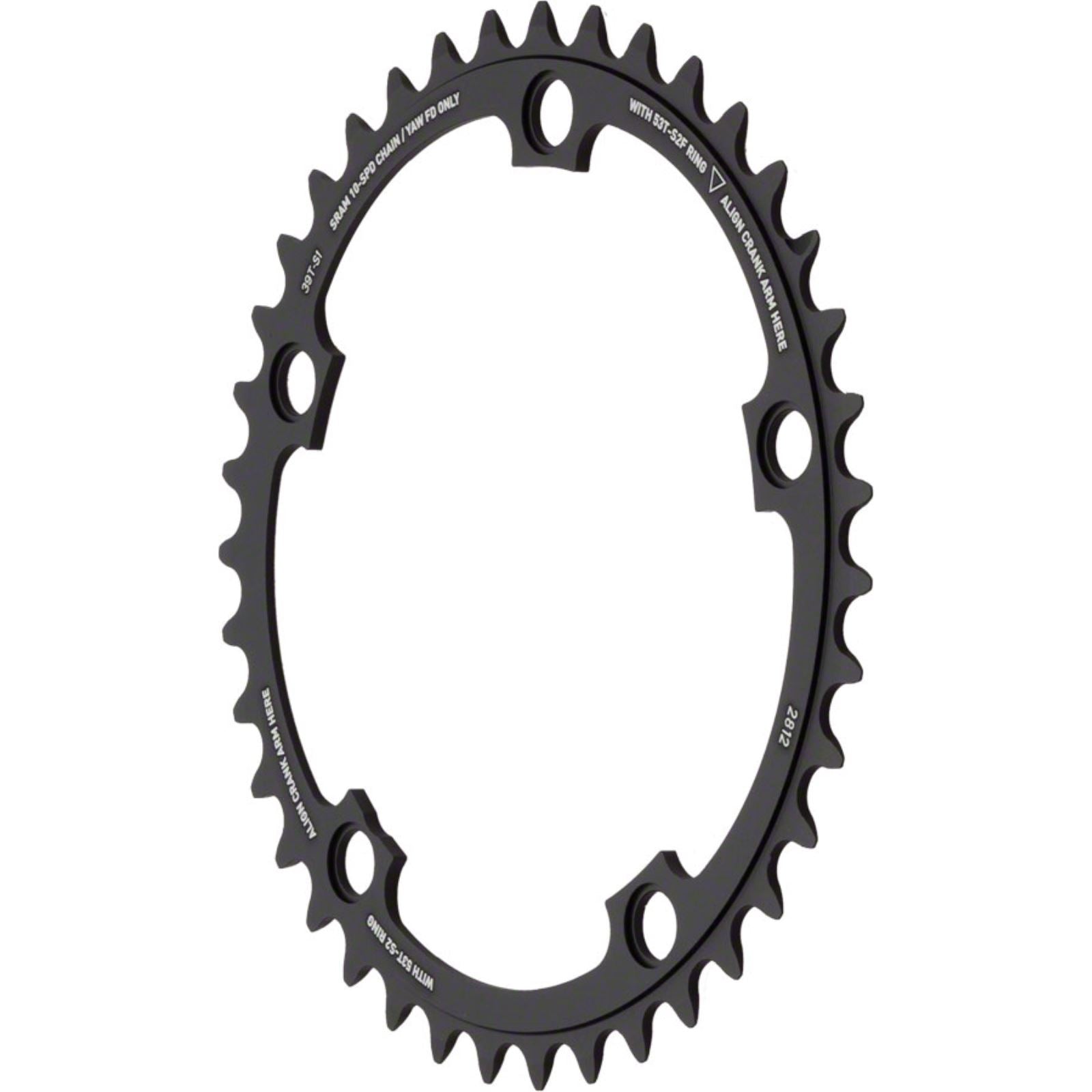SRAM Inner Chainring - 39T BCD 130mm - Aluminum - Black [MPN: 11.6218.000.001]_1184066
