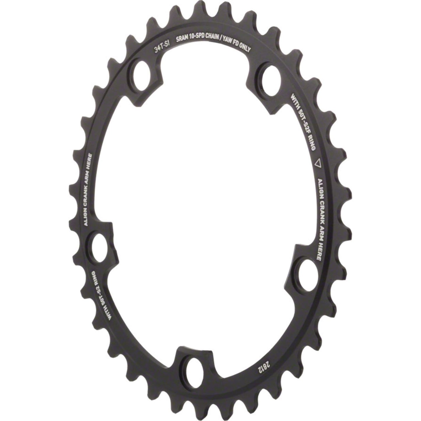 SRAM Inner Chainring - 34T BCD 110mm - Aluminum - Black [MPN: 11.6218.001.001]_1184068
