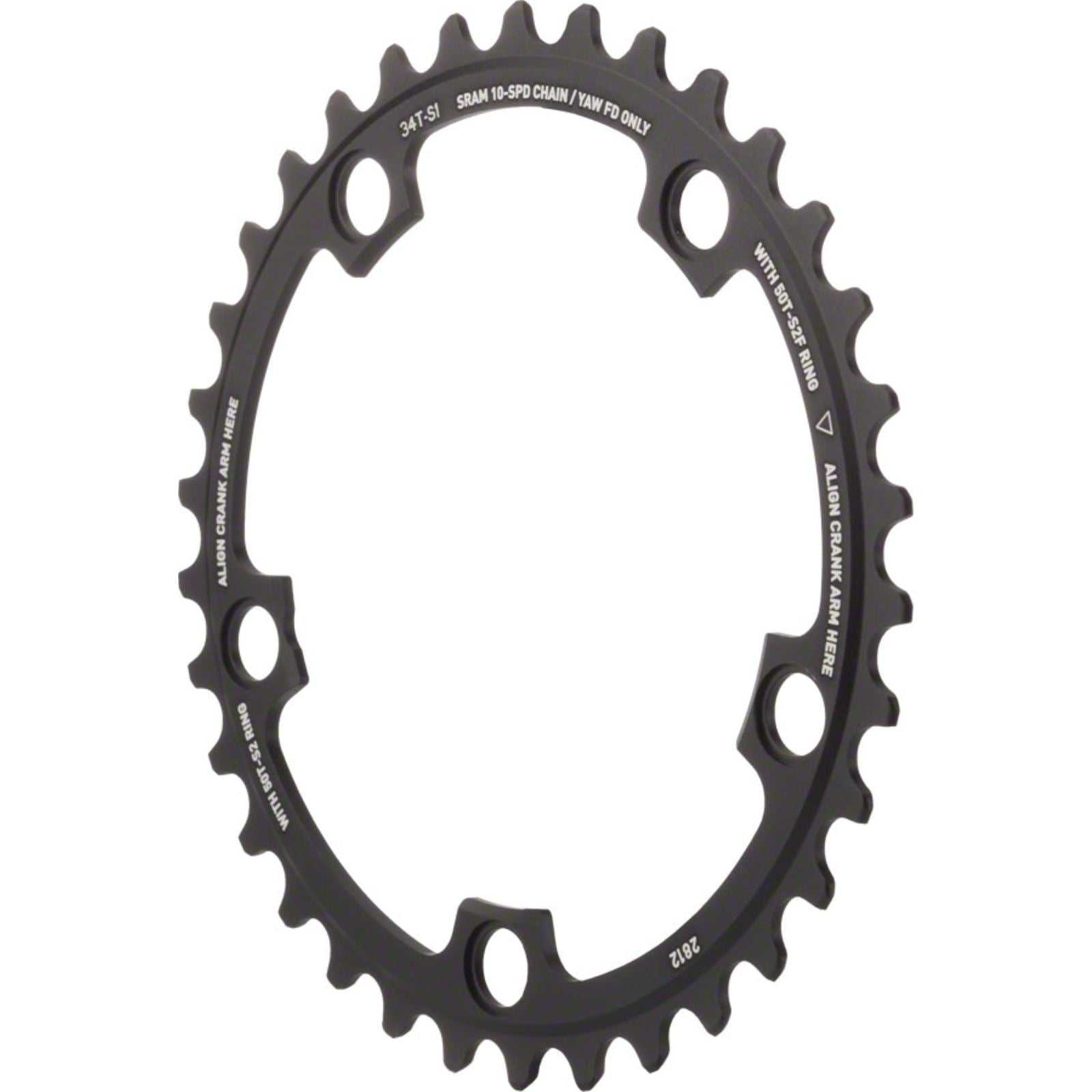SRAM Inner Chainring - 34T BCD 110mm - Aluminum - Black [MPN: 11.6218.001.001]_1184068