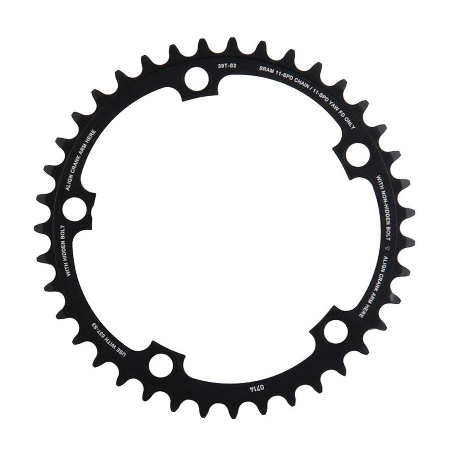 SRAM Inner Chainring - 39D BCD: 130mm - Aluminum - Black [MPN: 11.6218.009.005]_1107160