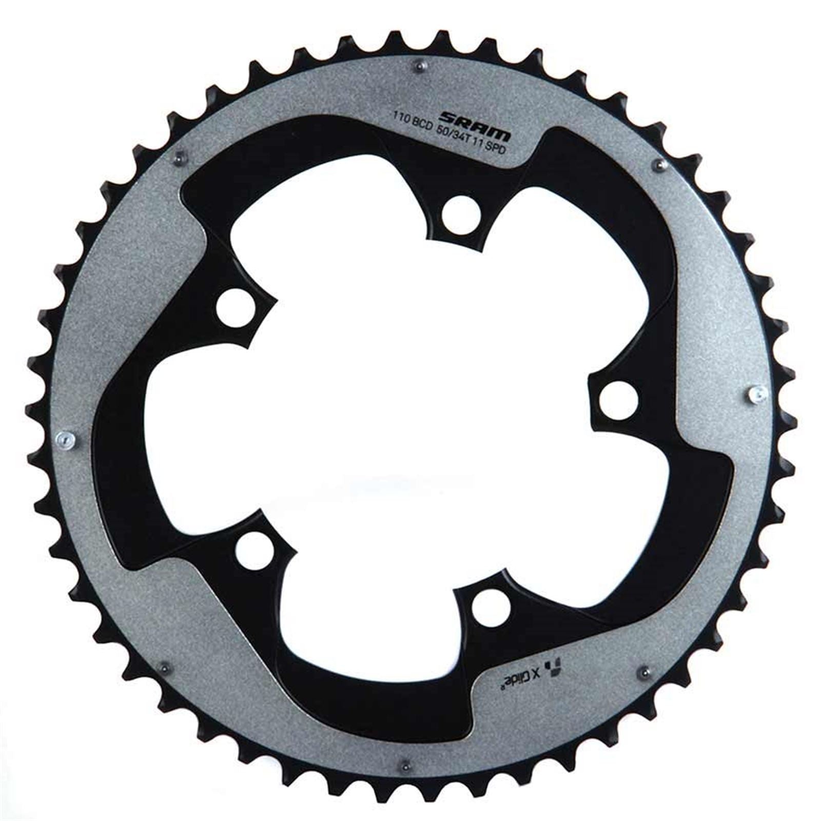 SRAM Outer Chainring - 50D BCD: 110mm - Aluminum - Grey [MPN: 11.6218.010.000]_1107161