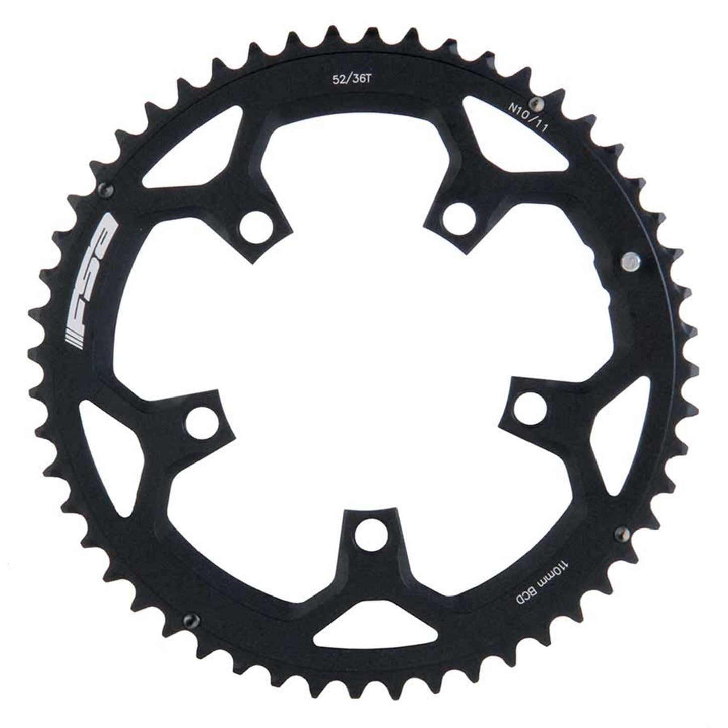 Full Speed Ahead Outer Chainring - 52T BCD: 110mm - Aluminum - Black [MPN: 371-0252H]_1107177