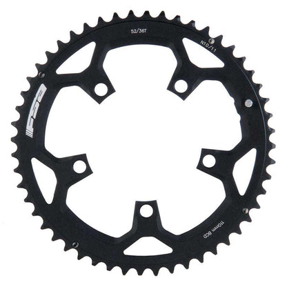 Full Speed Ahead Outer Chainring - 52T BCD: 110mm - Aluminum - Black [MPN: 371-0252H]_1107177