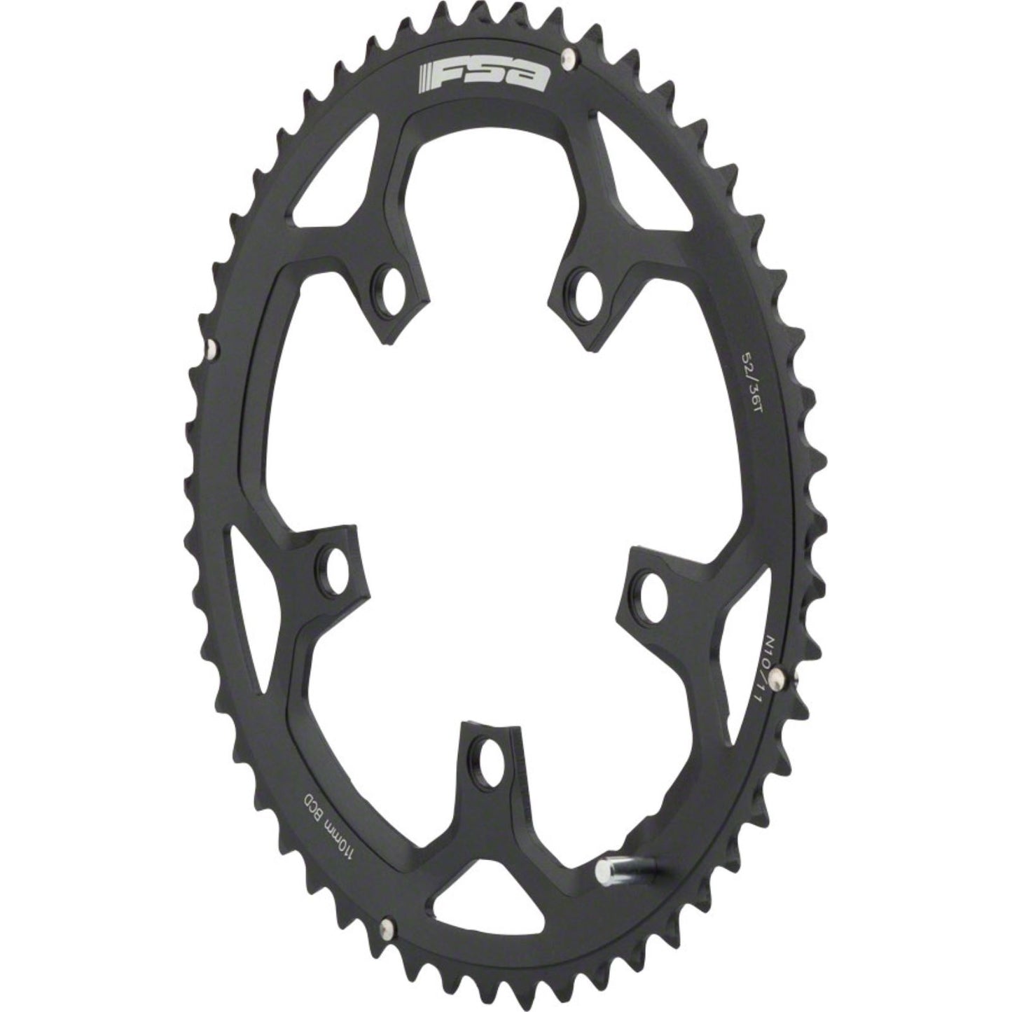 Full Speed Ahead Outer Chainring - 52T BCD: 110mm - Aluminum - Black [MPN: 371-0252H]_1187007
