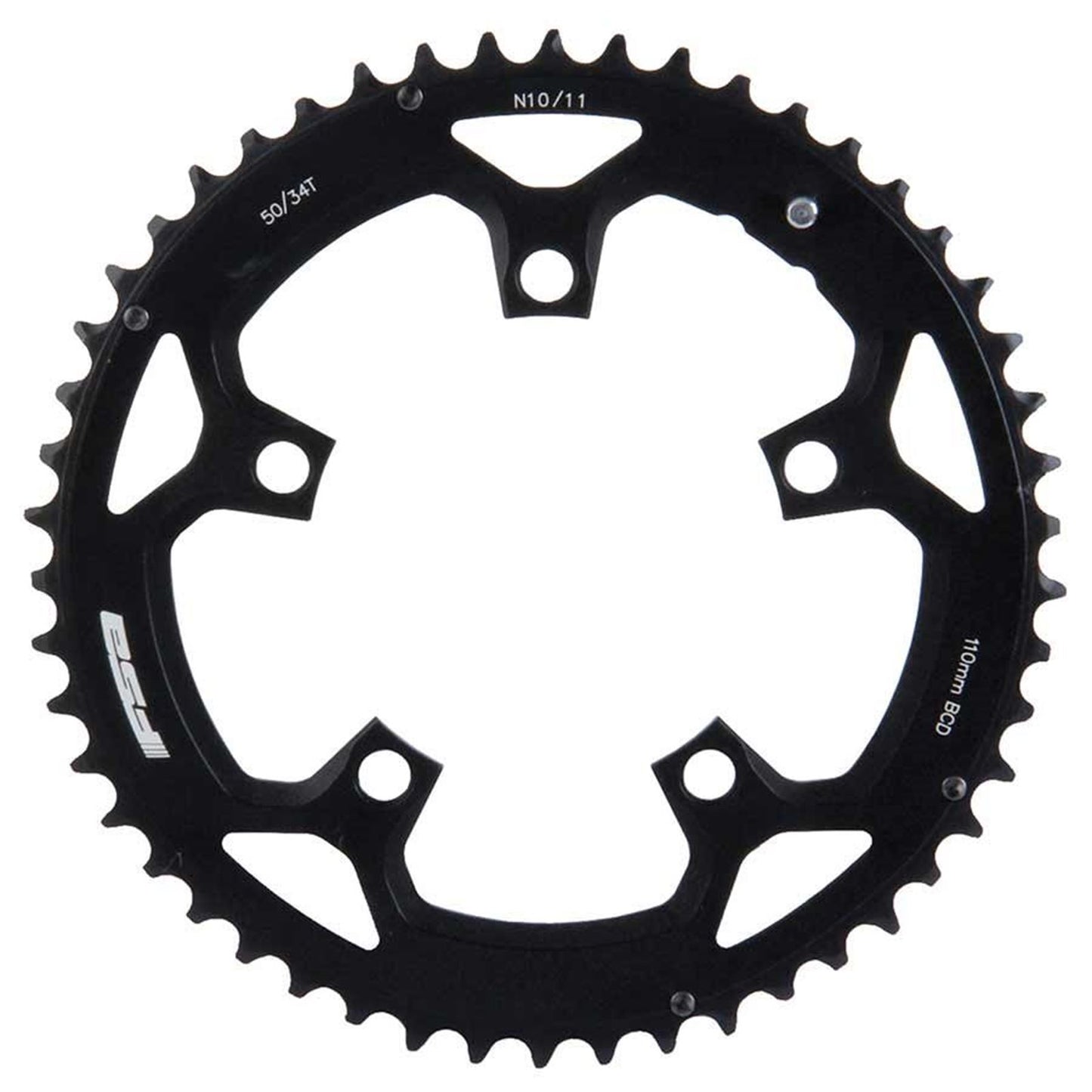 Full Speed Ahead Outer Chainring - 46T BCD: 110mm - Aluminum - Black [MPN: 371-0246D]_1107155