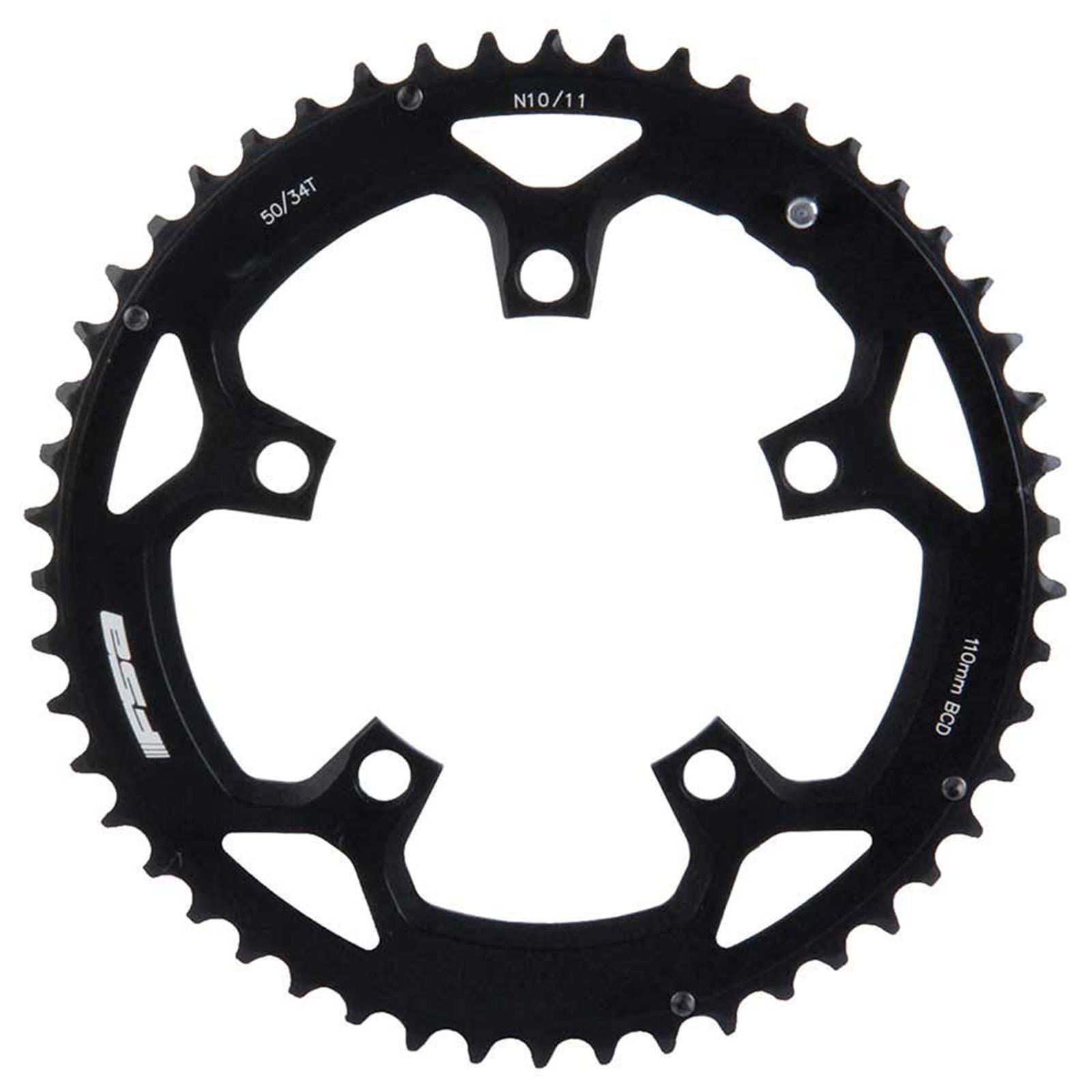 Full Speed Ahead Outer Chainring - 46T BCD: 110mm - Aluminum - Black [MPN: 371-0246D]_1107155