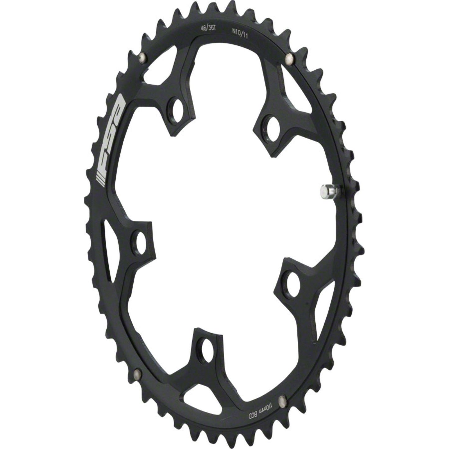 Full Speed Ahead Outer Chainring - 46T BCD: 110mm - Aluminum - Black [MPN: 371-0246D]_1219403