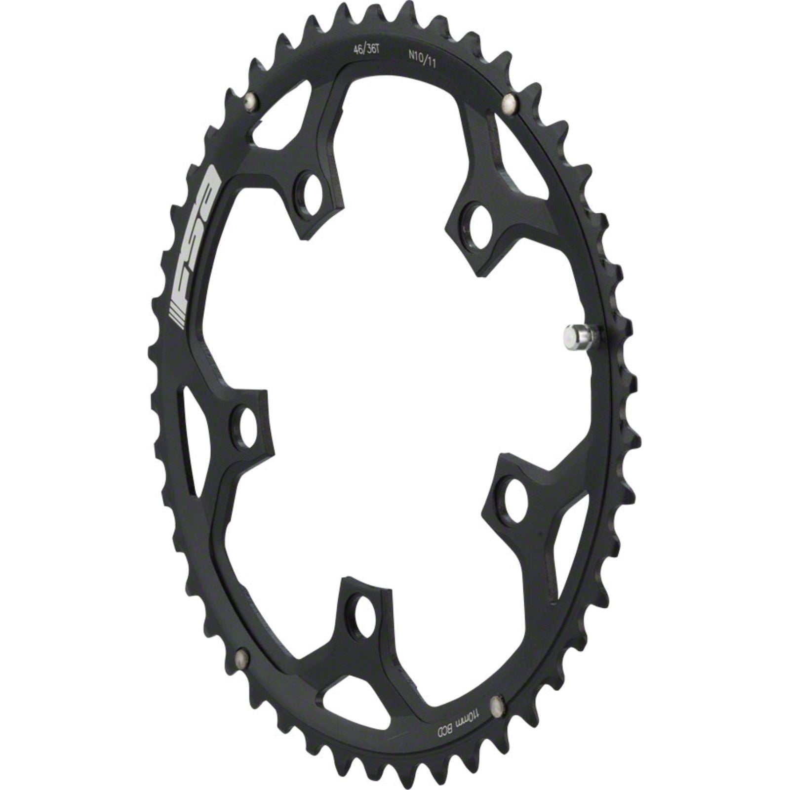 Full Speed Ahead Outer Chainring - 46T BCD: 110mm - Aluminum - Black [MPN: 371-0246D]_1219403