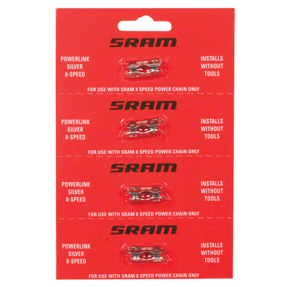 SRAM Powerlink 8sp Chain Connector - Silver - 4 pc [MPN: 72.2742.200.750]_1182961