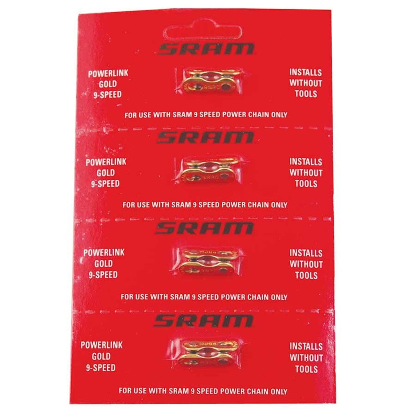 SRAM Powerlink 9sp Chain Connector - Gold - 4 pc [MPN: 72.2740.200.751]_1107379