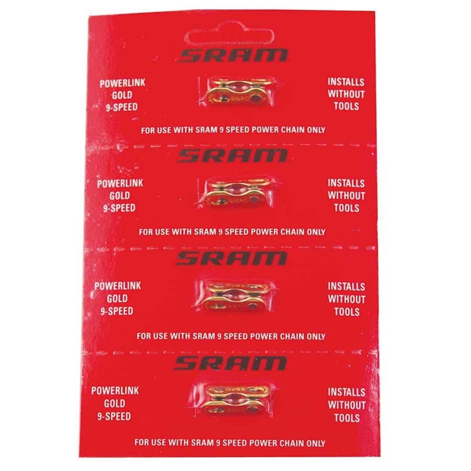SRAM Powerlink 9sp Chain Connector - Gold - 4 pc [MPN: 72.2740.200.751]_1107379
