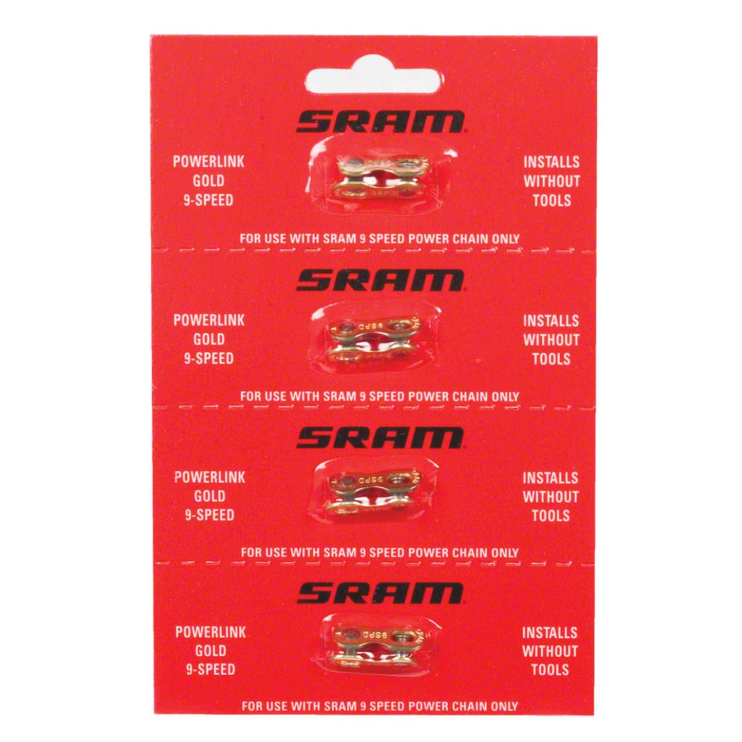 SRAM Powerlink 9sp Chain Connector - Gold - 4 pc [MPN: 72.2740.200.751]_1182962
