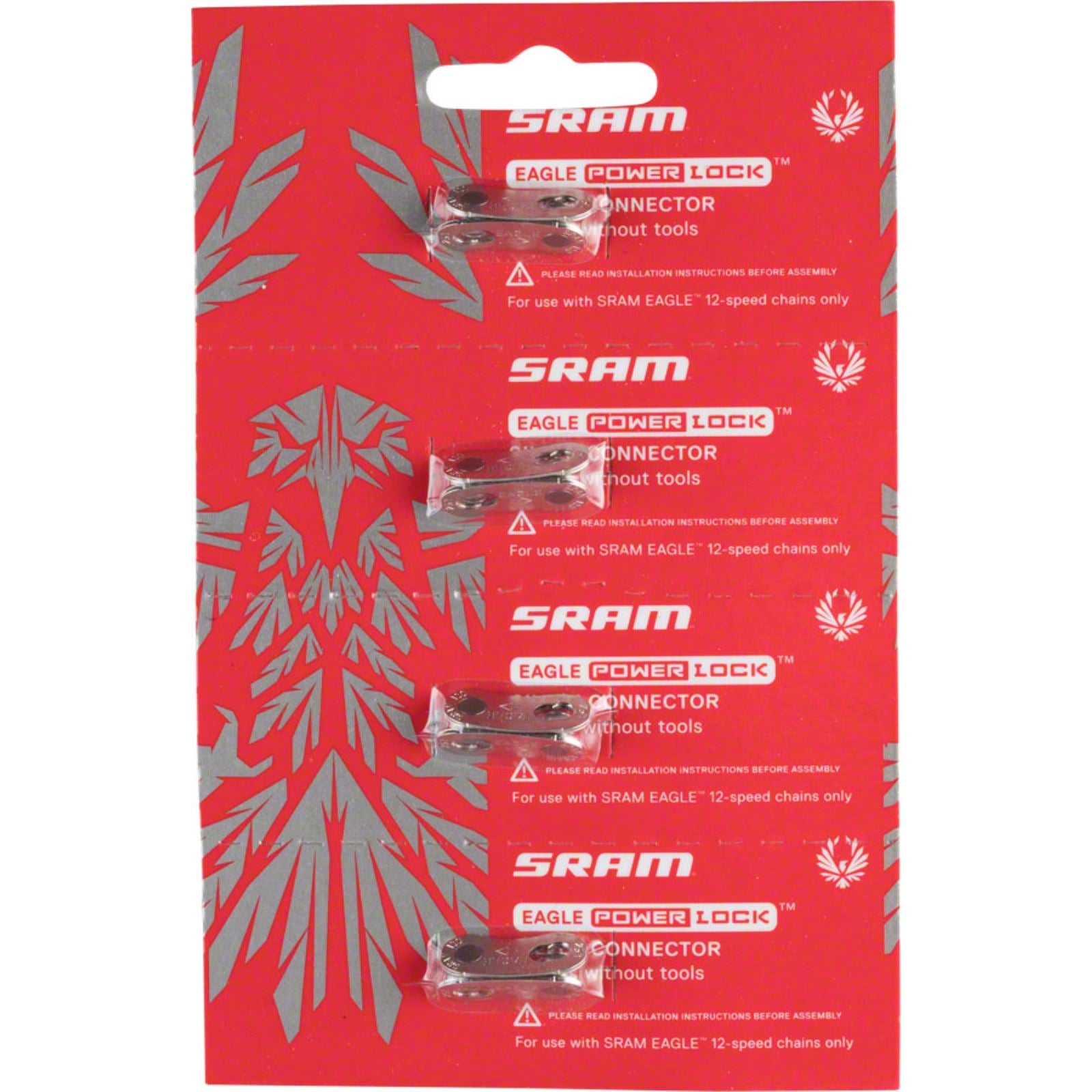  PowerLock Link for 12-Speed Chain - Silver Card/4 fits SRAM [MPN: 00.2518.027.007]_1223288