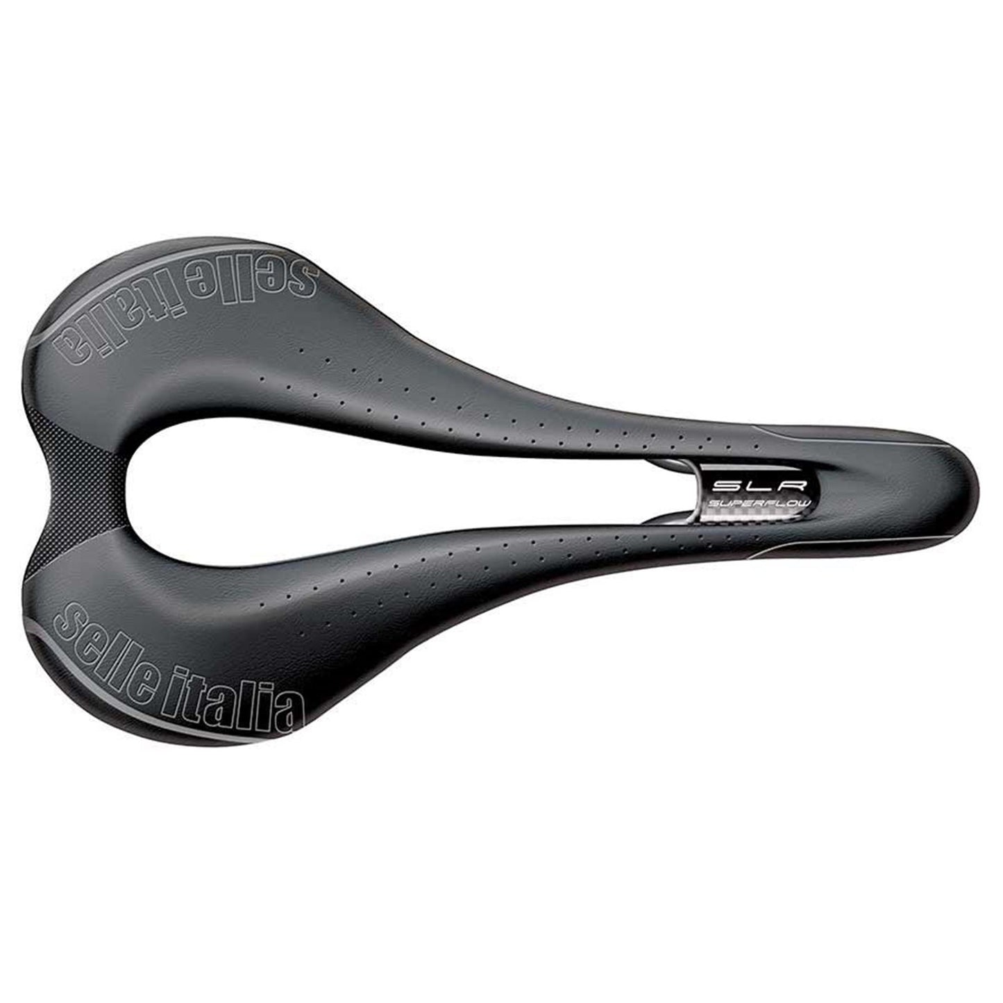 Selle Italia SLR Superflow Bike Saddle 275 x 145mm - Black 041A145JQA001_1107287