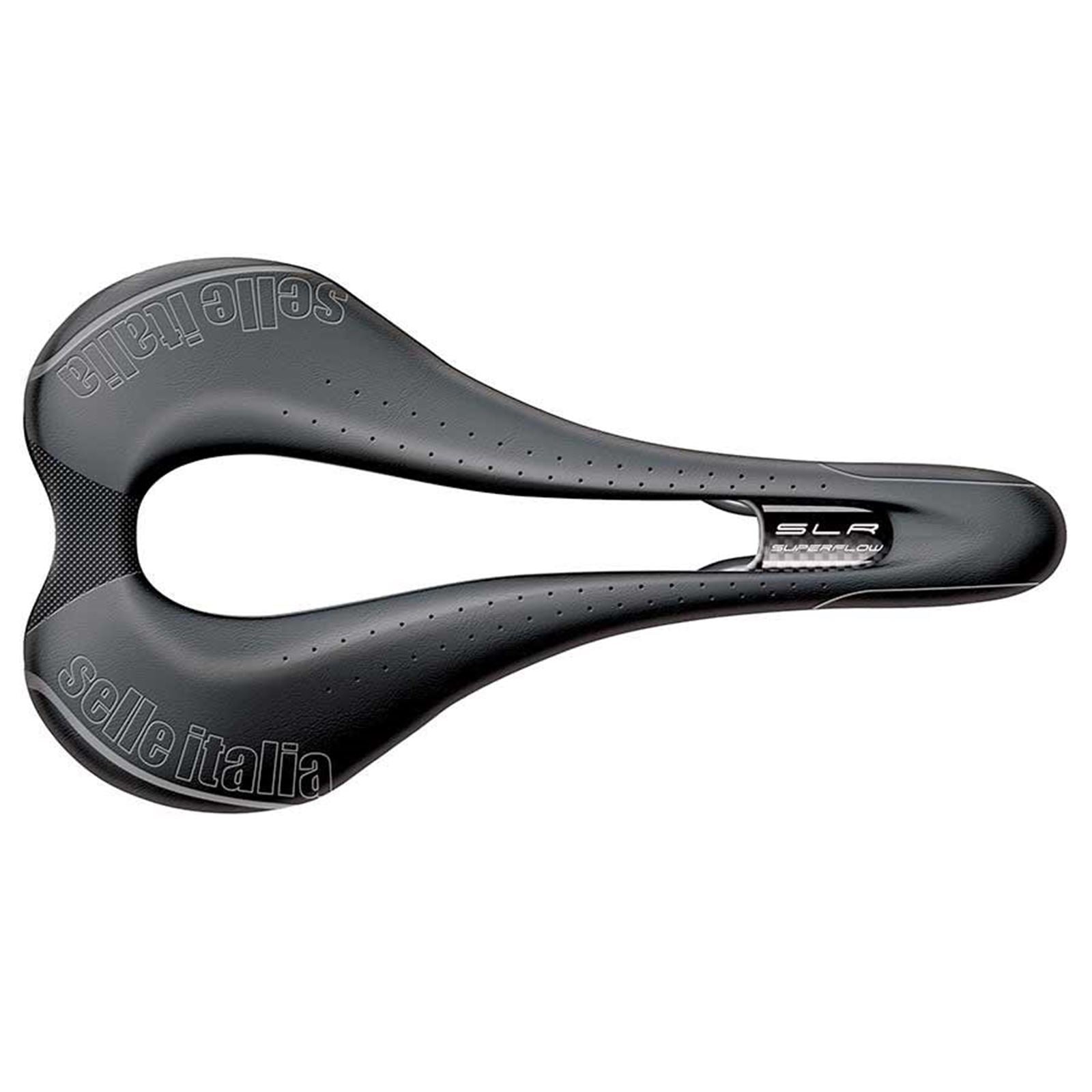 Selle Italia SLR Superflow Bike Saddle 275 x 145mm - Black 041A145JQA001_1107287