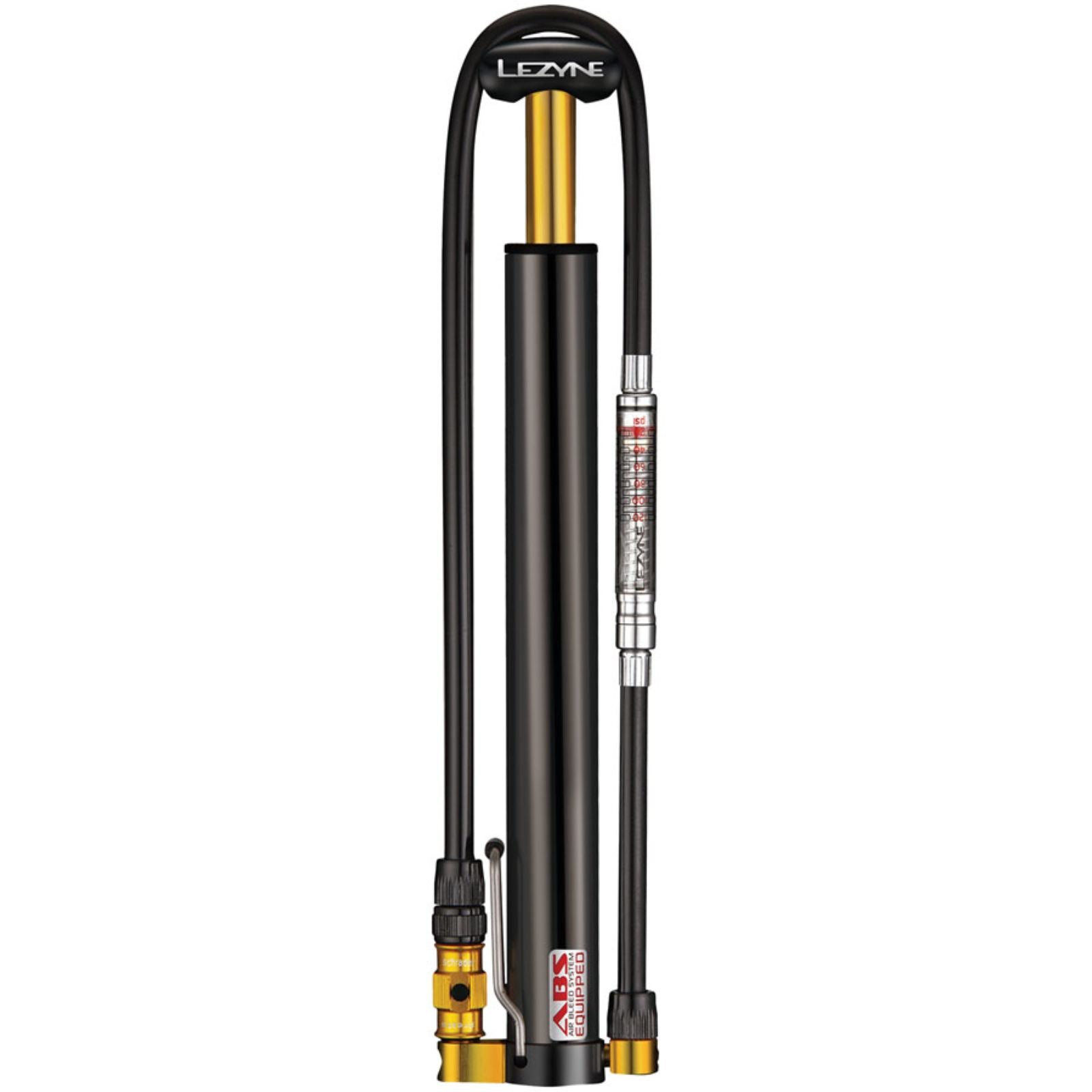 Lezyne Micro Floor Drive HVG Bike Pump 90psi - Black, With Gauge [MPN: 1-MP-MFDR-V204HVG]_1990729