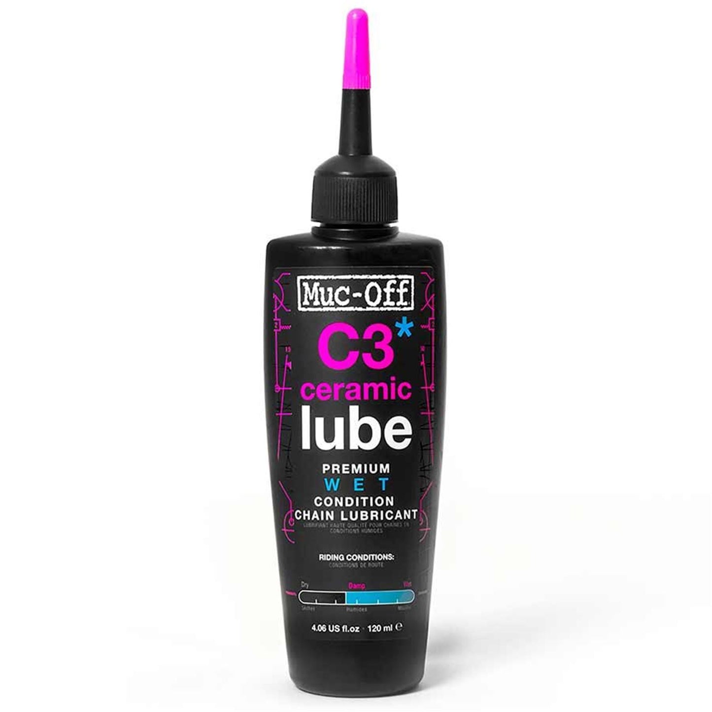 Muc-Off C3 Wet Ceramic - Chain Lubricant - 120ml [MPN: 870]_1107945