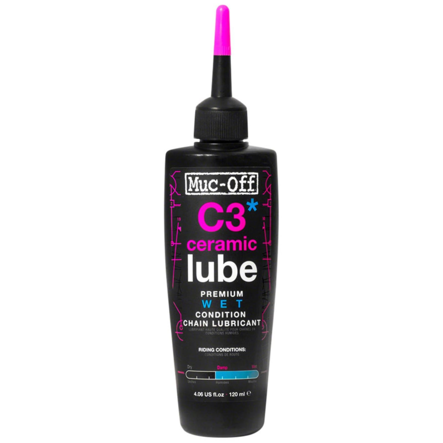 Muc-Off C3 Wet Ceramic - Chain Lubricant - 120ml [MPN: 870]_1227757