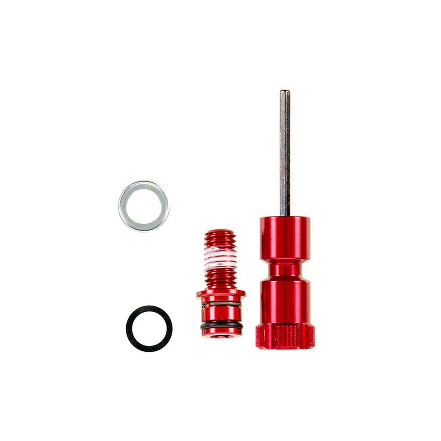 RockShox Rebound Adjuster Knob/Bolt Kit - Aluminum Red Long 11.4015.404.010_1108101
