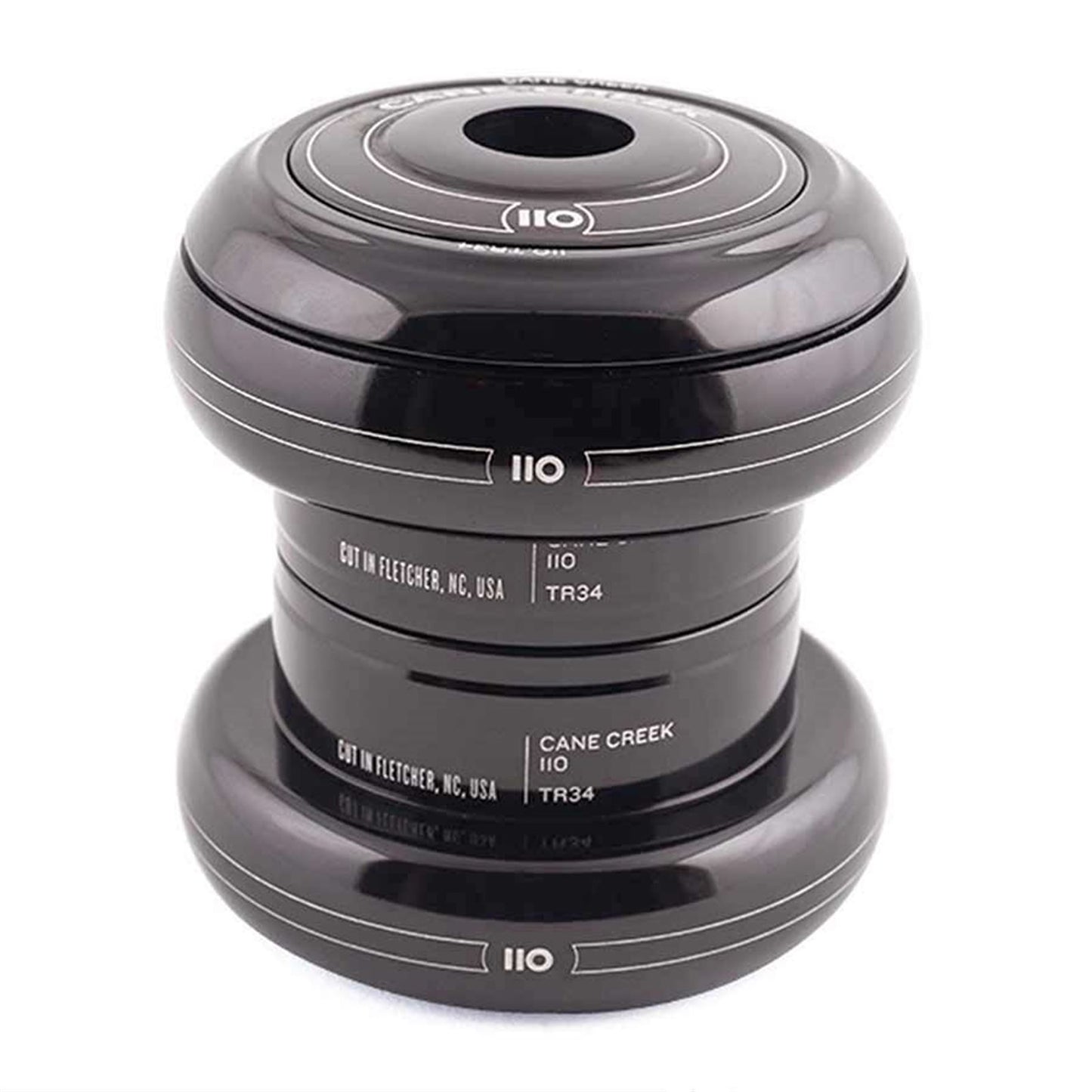 Cane Creek 110 Ext Cup Set - Black 1-1/8" 34mm Head-Tube [MPN: BAA0163K]_1108847