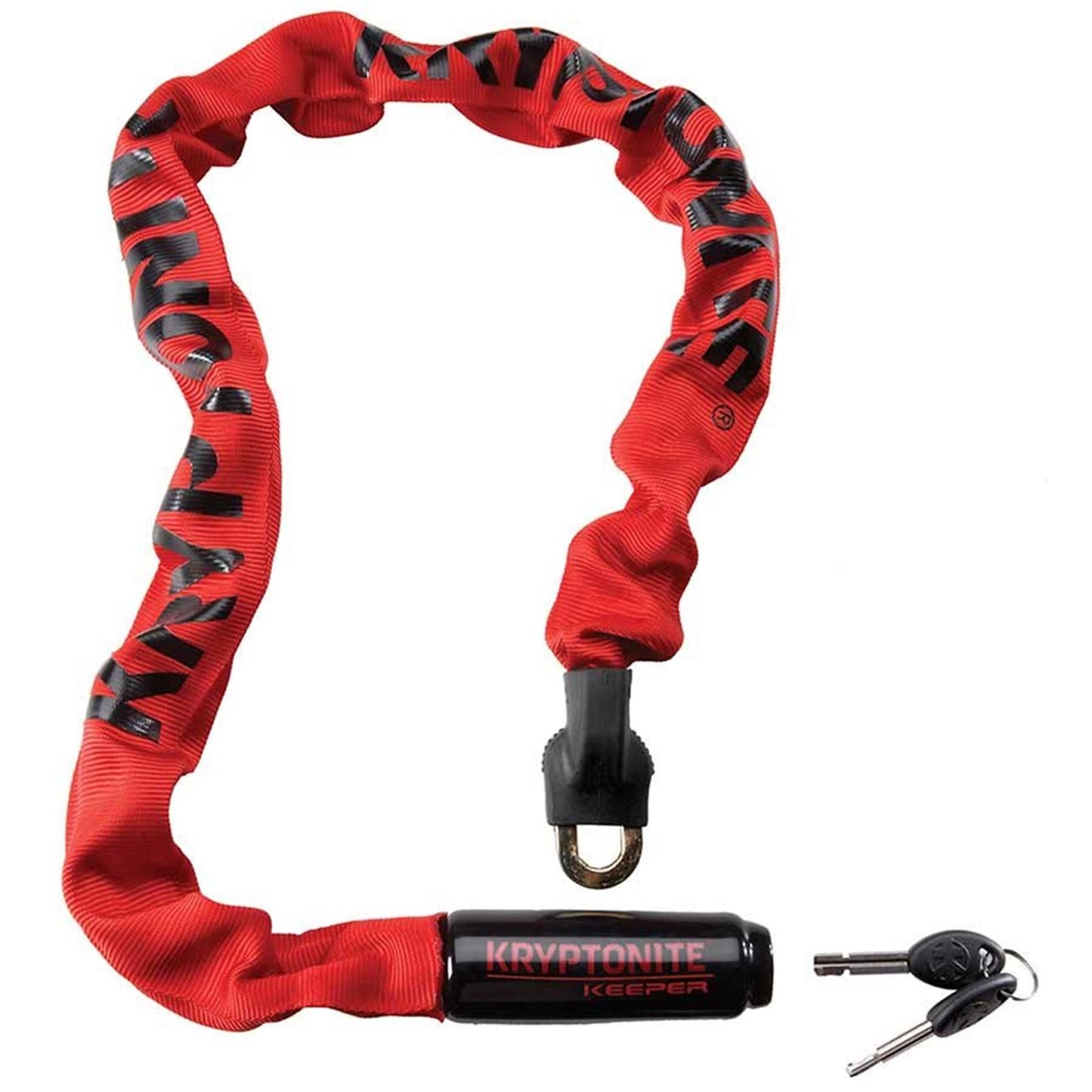 Kryptonite Keeper 785 Integrated Chain Bike Lock - Key - 7mm/85cm - Red [MPN: 001591]_1109490