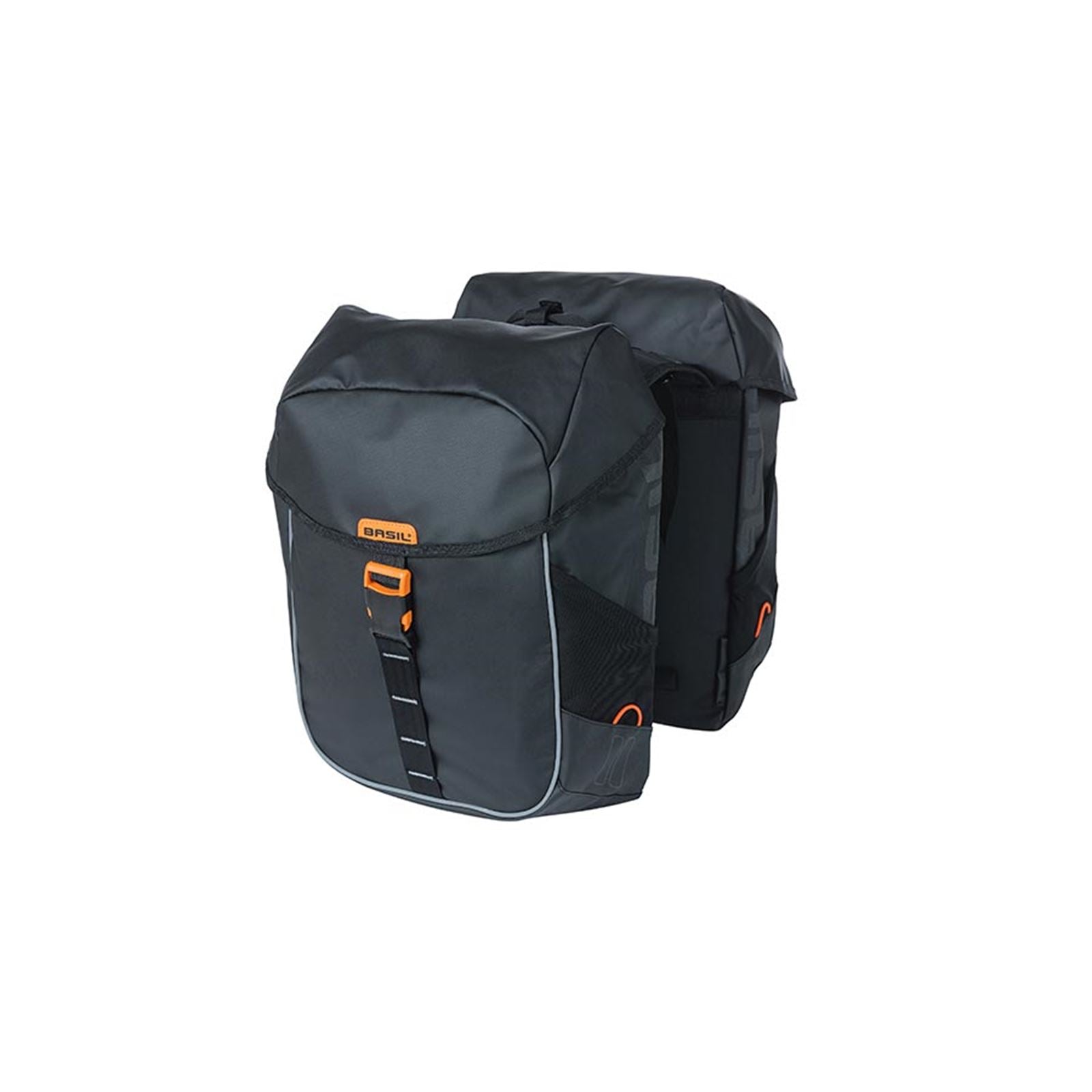 Basil Miles Pannier - 34/Liter - Black/Orange [MPN: 18086]_1110542