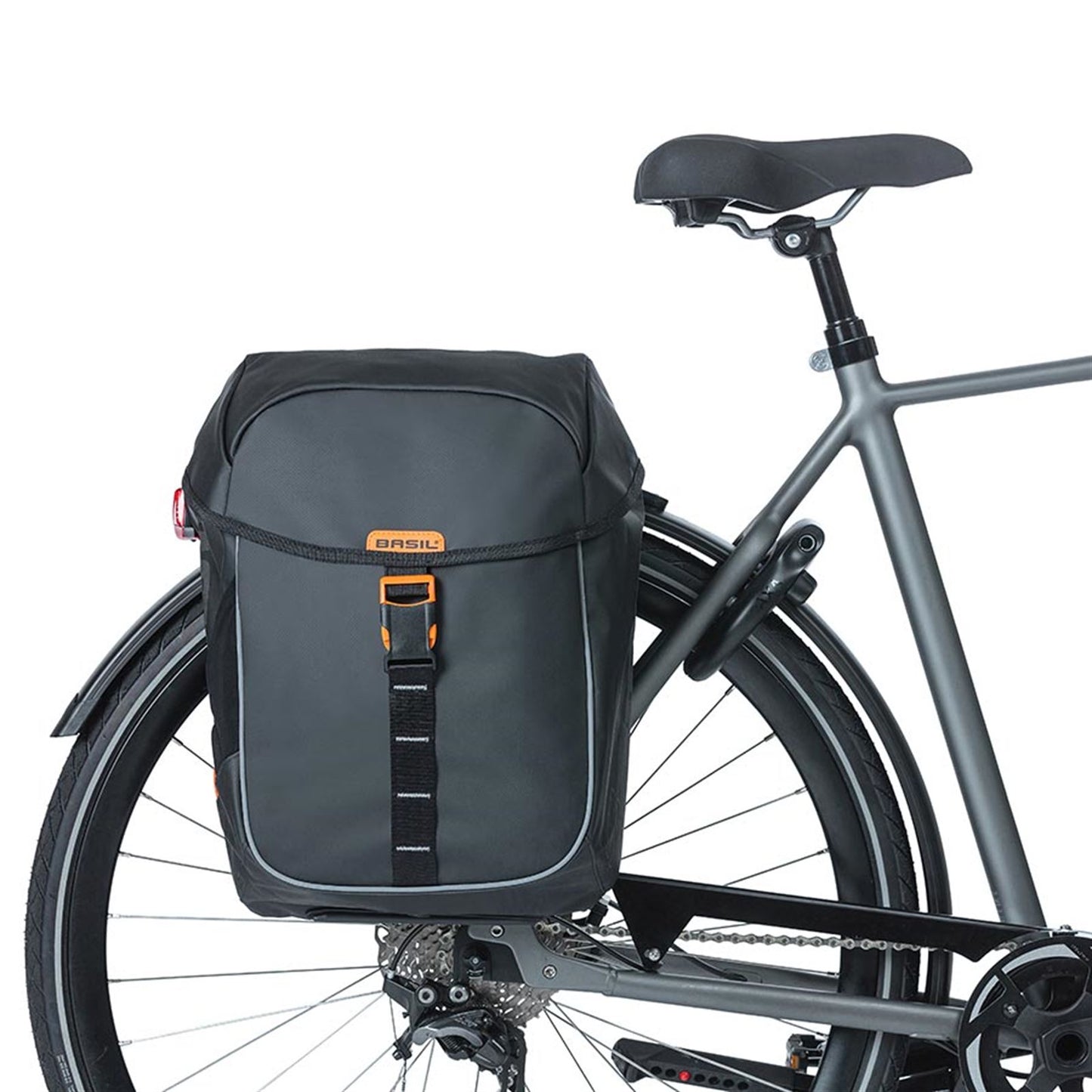 Basil Miles Pannier - 34/Liter - Black/Orange [MPN: 18086]_1110549