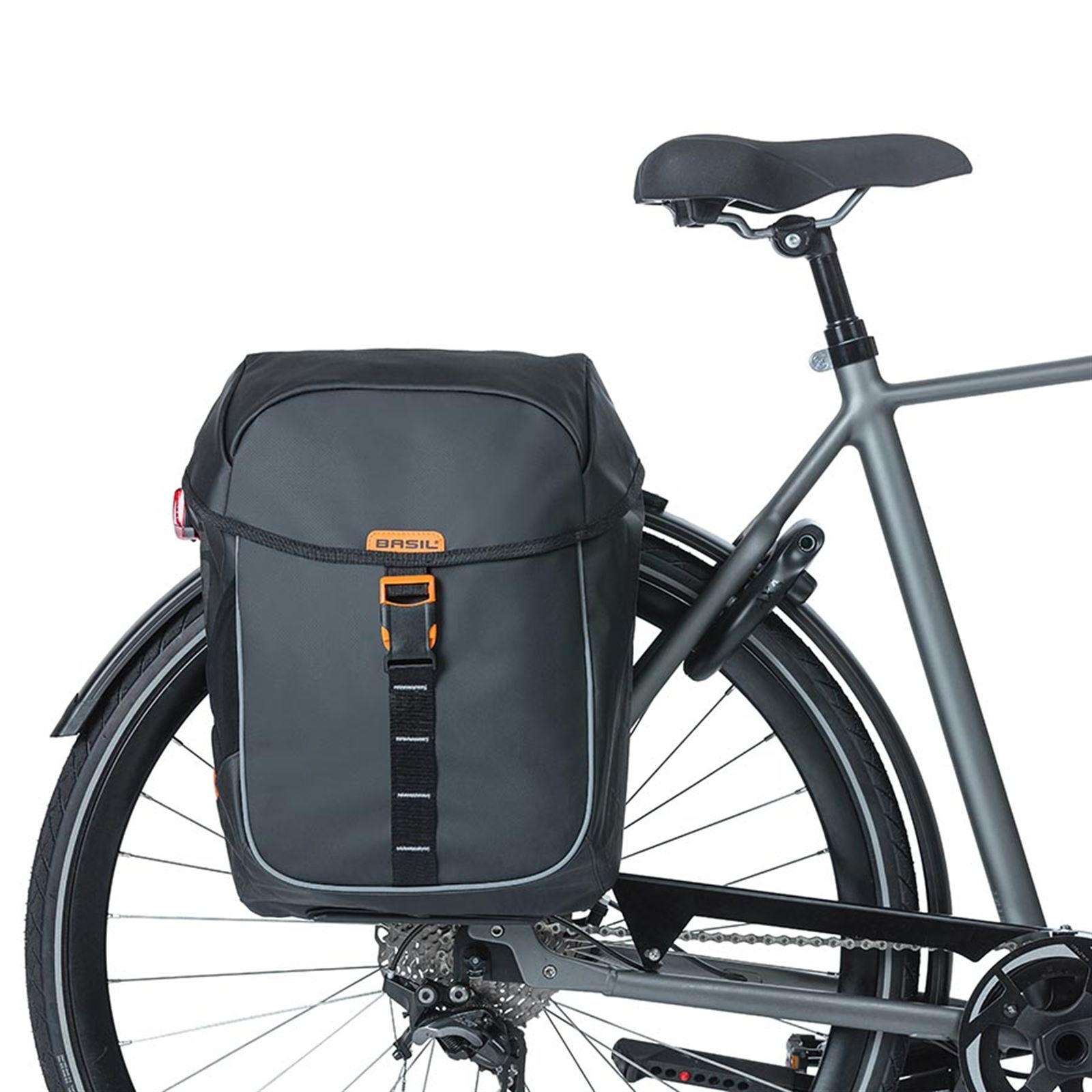 Basil Miles Pannier - 34/Liter - Black/Orange [MPN: 18086]_1110549