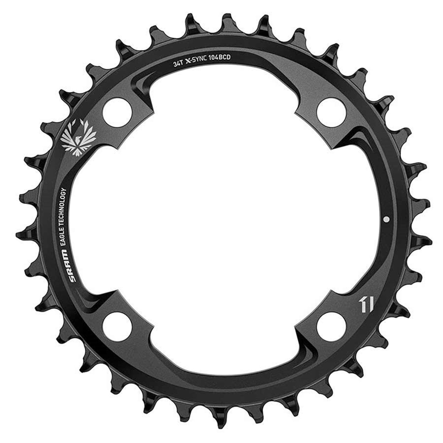 SRAM X-SYNC 2 34 Chainring BCD: 104 - Aluminum - Black [MPN: 11.6218.033.010]_1110591