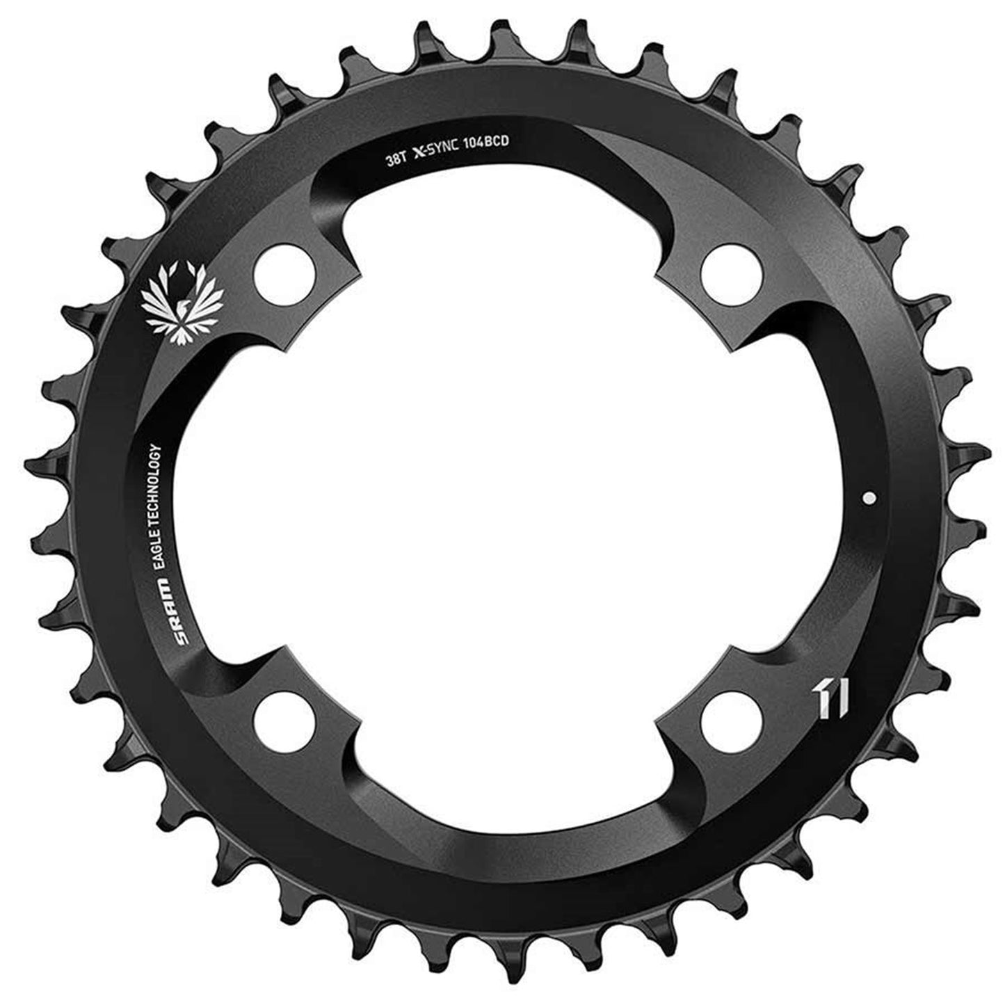 SRAM X-SYNC 2 38 Chainring BCD: 104 - Aluminum - Black [MPN: 11.6218.033.030]_1110593