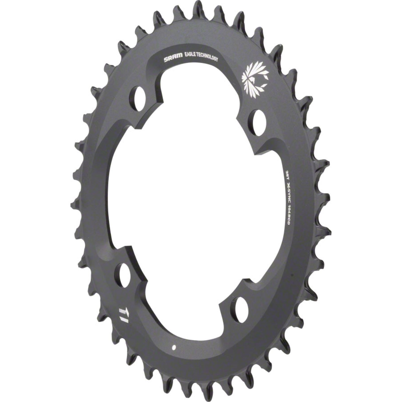 SRAM X-SYNC 2 38 Chainring BCD: 104 - Aluminum - Black [MPN: 11.6218.033.030]_1213481