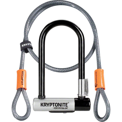 Kryptonite KryptoLok Mini-7 w/Cable (DD) Bike U-Lock - Grey [MPN: 001973]_1217981