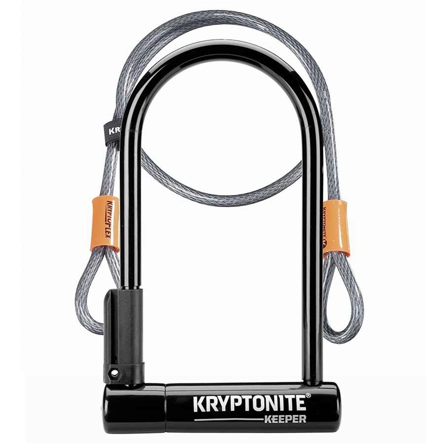 Kryptonite Keeper - Double Deadbolt w/4' Flex Bike U-Lock - Black [MPN: 004370]_1111687