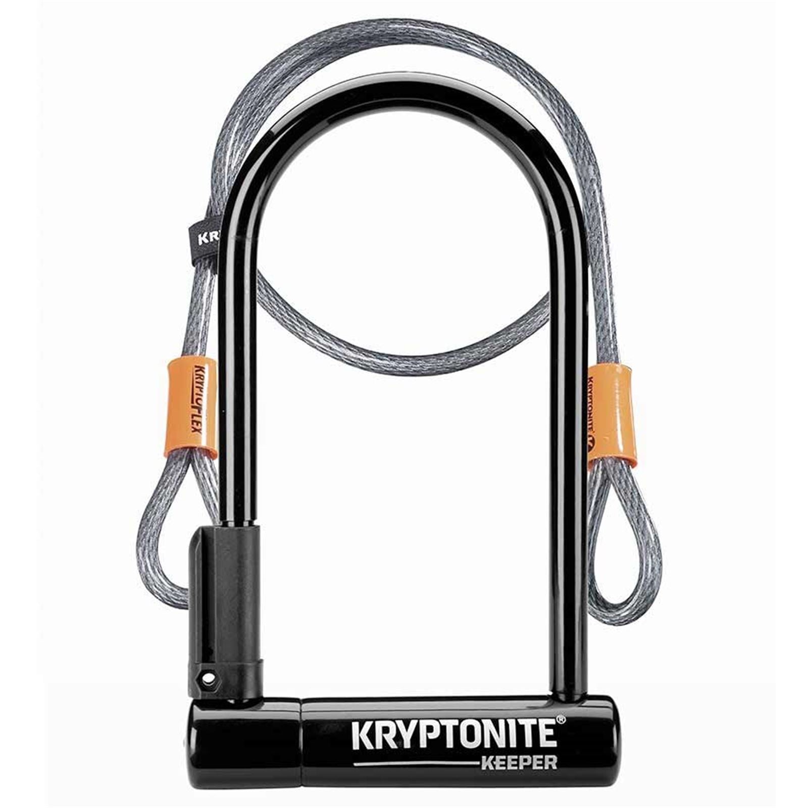 Kryptonite Keeper - Double Deadbolt w/4' Flex Bike U-Lock - Black [MPN: 004370]_1111687