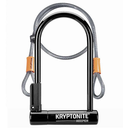 Kryptonite Keeper - Double Deadbolt w/4' Flex Bike U-Lock - Black [MPN: 004370]_1111687