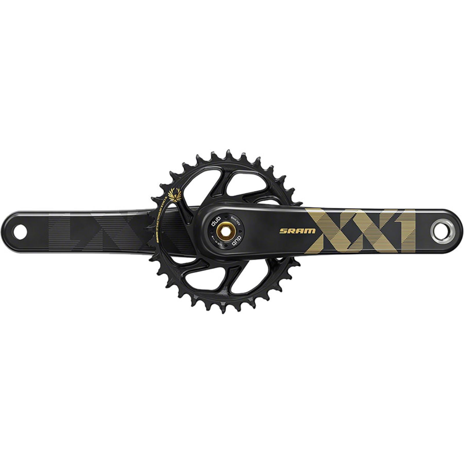 SRAM XX1 Eagle DUB Crankset 175mm - Gold - Boost [MPN: 00.6118.526.002]_1226793