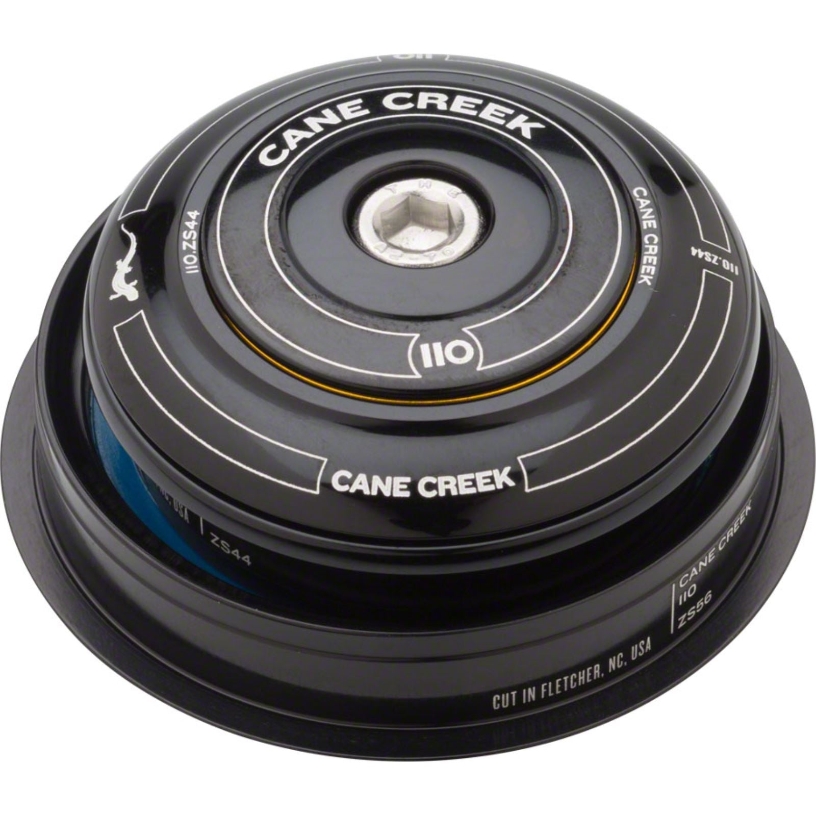 Cane Creek 110 Zerostack Tapered Headset Complete ZS44/28.6/H8 | ZS56/40 - Black [MPN: BAA0825K]_1319938