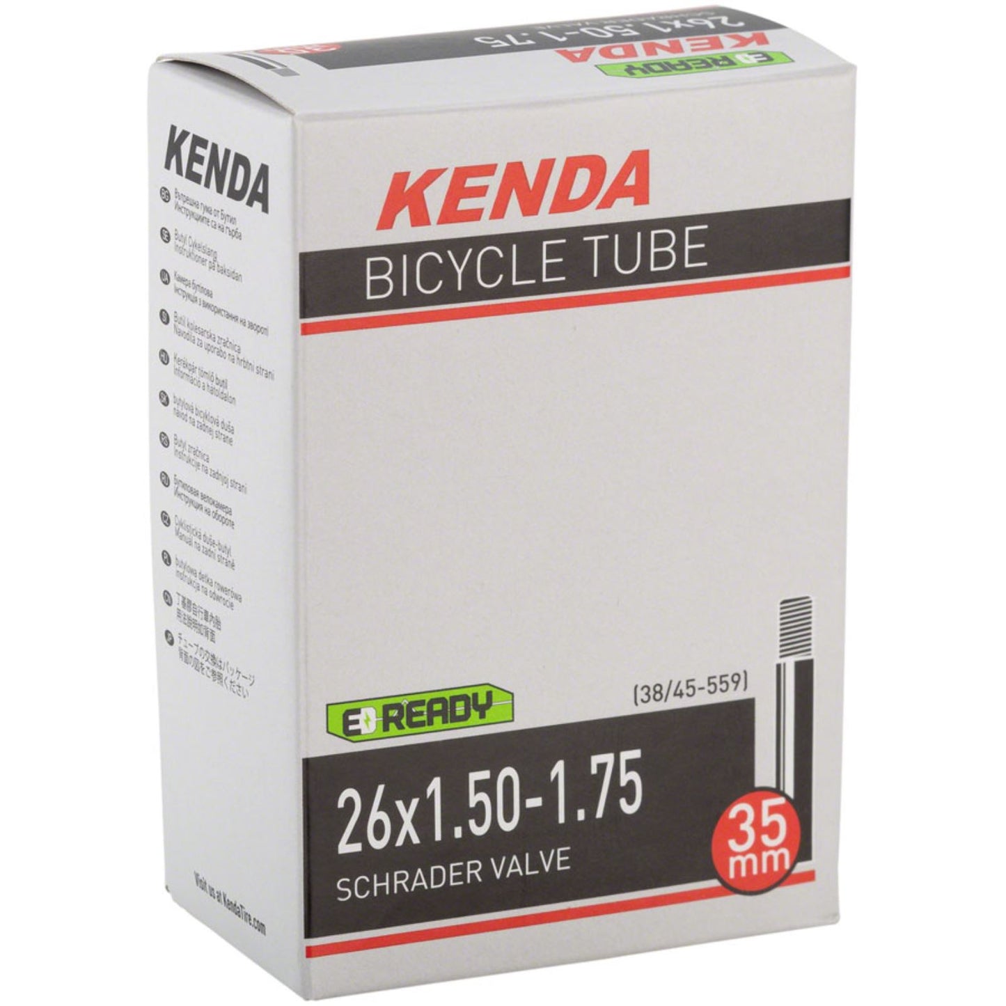 Kenda - Bicycle Schrader Bike Tube, Length: 35mm 26'' [MPN: 12260003]_1269922