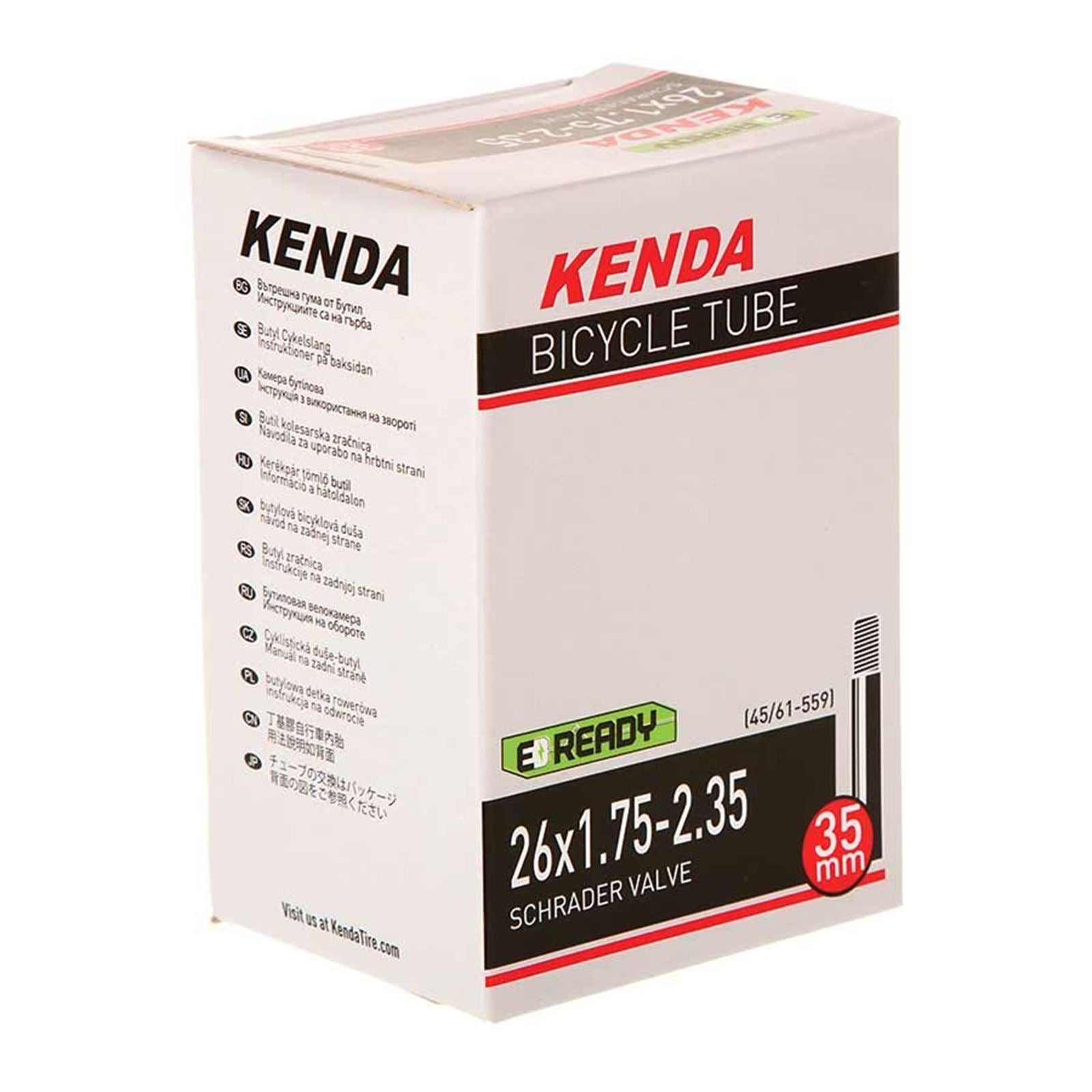 Kenda - Bicycle Schrader Bike Tube, Length: 35mm 26'' 5K700466_1113223