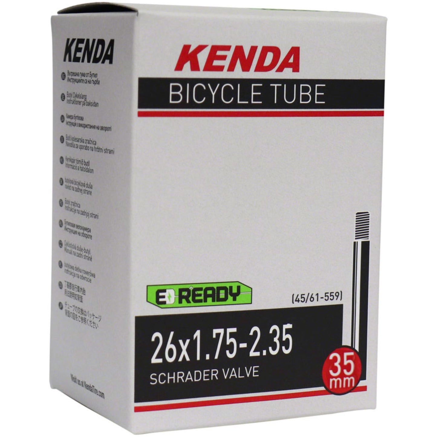 Kenda - Bicycle Schrader Bike Tube, Length: 35mm 26'' 5K700466_1269923